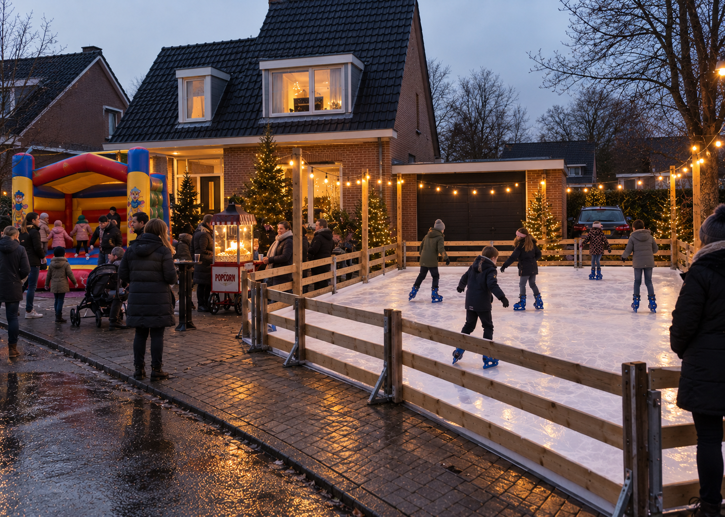Een schaatsbaan huren voor een kinderfeestje of winterfeest thuis in Venlo: kan dat?
